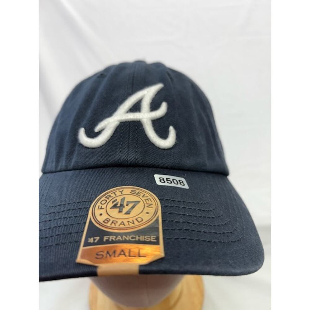 NWOT ‘47 Brand Atlanta Braves Franchise Fitted Cap MLB Logo Navy Unisex Small - Picture 4 of 10
